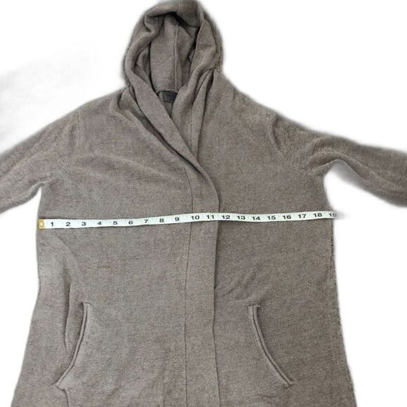 BAREFOOT DREAMS Women's Open Front Cardigan Hood Size Small Brown - Picture 5 of 12